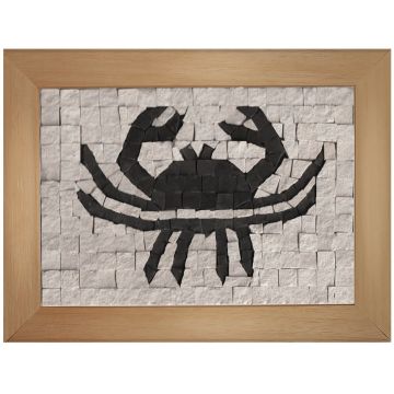 Mozaic de piatră Neptune Mosaic - Semn zodiacal Rac, cu ramă