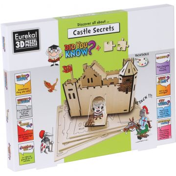Puzzle 3D Eureka -Descoperă secretele castelelor (engleză)