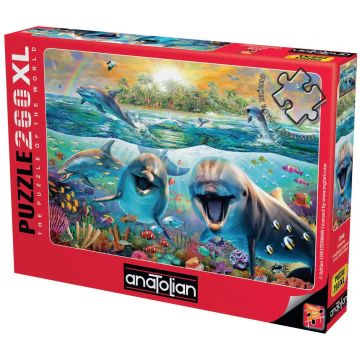 Puzzle Anatolian din 260 XL piese - Delfini care râd