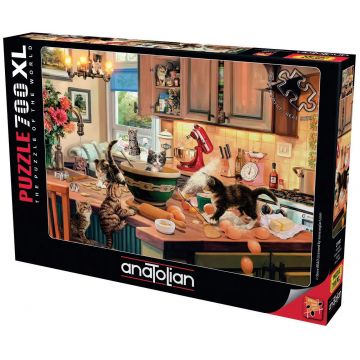 Puzzle Anatolian din 700 XL piese - Pisicuțe în bucătărie
