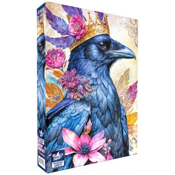 Puzzle Black Sea din 500 piese - Printre flori: Corb