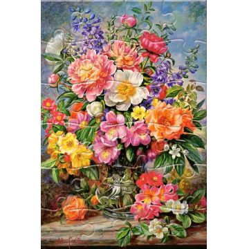 Puzzle-carte poștală Castorland din 24 de piese - Flori de iunie radiante
