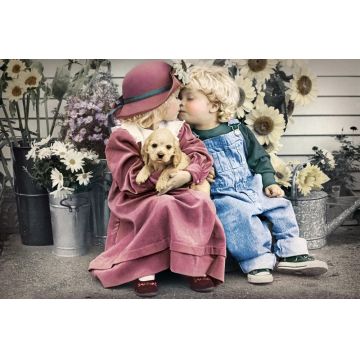 Puzzle-carte poștală Castorland din 24 de piese  - Prima dragoste