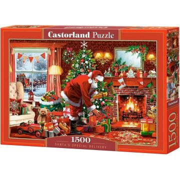 Puzzle Castorland din 1500 de piese - Livrare specială a lui Moș Crăciun