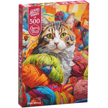 Puzzle Cherry Pazzi din 500 de piese - Cat's Whimsy