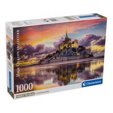 Puzzle Clementoni din 1000 de piese - Castelul Mont Saint-Michel