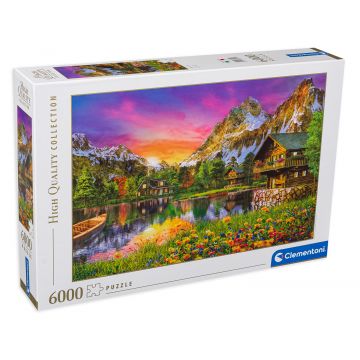 Puzzle Clementoni din 6000 de piese - Lacul din Alpi