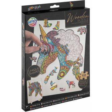 Puzzle din lemn Grafix din 137 de piese -Unicorn