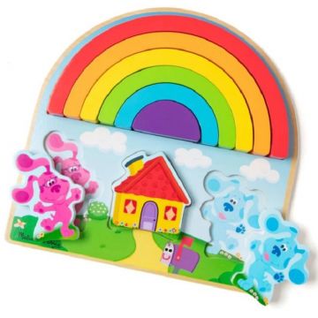 Puzzle din lemn Melissa & Doug - Blue's Clues & You, Rainbow