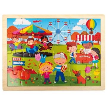 Puzzle din lemn  Nowa Szkola - Toamnă, 24 piese
