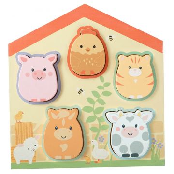 Puzzle din lemn pentru copii Orange Tree Toys - fermă