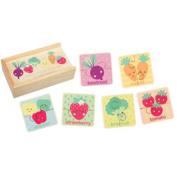 Puzzle din lemn pentru copii Orange Tree Toys - Legume fericite