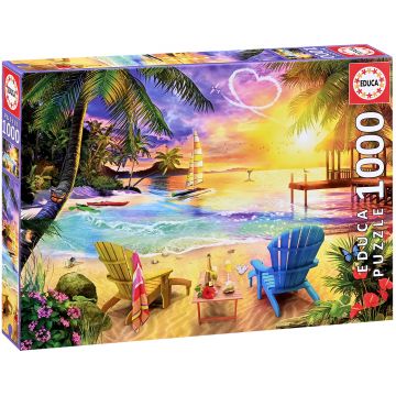 Puzzle Educa din 1000 piese - Plaja Iubirii