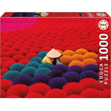 Puzzle Educa din 1000 piese - Satul Incense, Vietnam