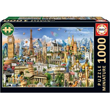 Puzzle Educa din 1000 piese - Simboluri ale Europei: miniatură