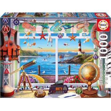 Puzzle Educa din 1000 piese - Viața în port