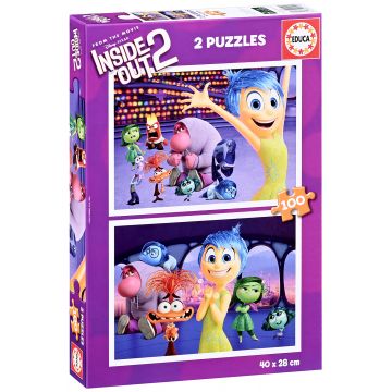 Puzzle Educa din 2 x 100 piese - Din interior spre exterior 2