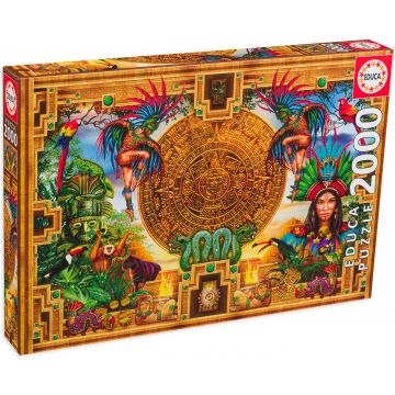 Puzzle Educa din 2000 de piese - Aztecii și Maya