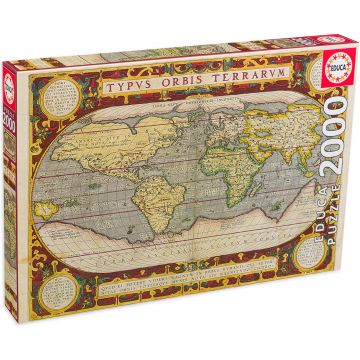 Puzzle Educa din 2000 de piese - Harta lumii