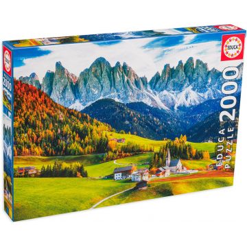 Puzzle Educa din 2000 de piese - Toamna în Dolomiți