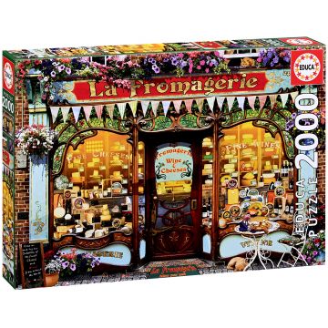 Puzzle Educa din 2000 piese - Magazin de brânzeturi