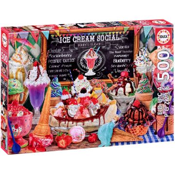 Puzzle Educa din 500 piese - Magazin de înghețată