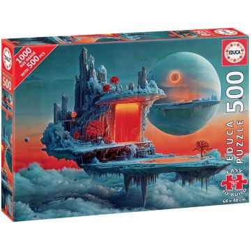 Puzzle Educa din 500 piese - Planeta focului și a gheții