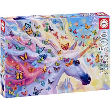 Puzzle Educa din 500 piese - Unicorn curcubeu