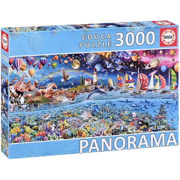 Puzzle panoramic Educa din 3000 piese - Viaţă