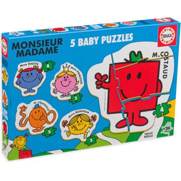 Puzzle pentru bebeluși Educa 5 în 1 - Mr. Men