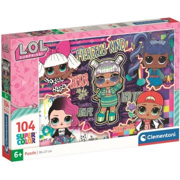 Puzzle pentru copii Clementoni din 104 piese - LOL Surprise