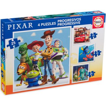 Puzzle pentru copii Educa 4 în 1 - Disney Pixar