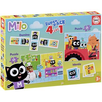 Puzzle pentru copii Educa 4 în 1 - Milo