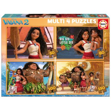 Puzzle pentru copii Educa 4 în 1 - Vayana curajoasă 2