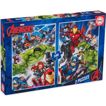 Puzzle pentru copii Educa din 2 x 100 de piese - Vânătorii de răzbunare