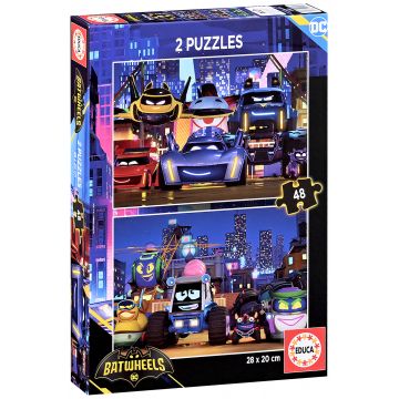 Puzzle pentru copii Educa din 2 x 48 piese - Batwheels