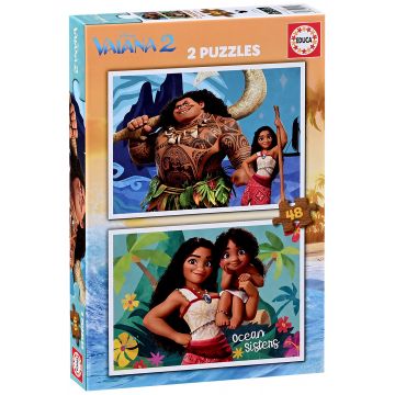 Puzzle pentru copii Educa din 2 x 48 piese - Vayana curajoasă 2