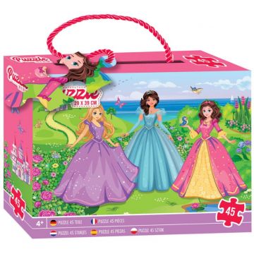 Puzzle pentru copii Grafix din 45 de piese - Prințese