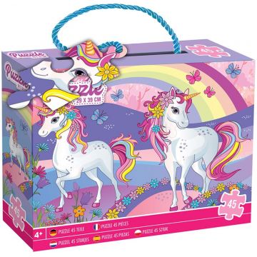 Puzzle pentru copii Grafix din 45 de piese - Unicorn