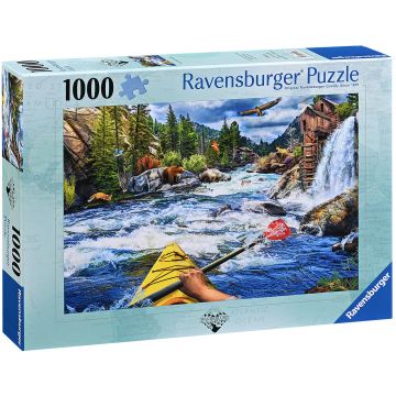 Puzzle Ravensburger din 1000 de piese - Kayaking în ape repezi
