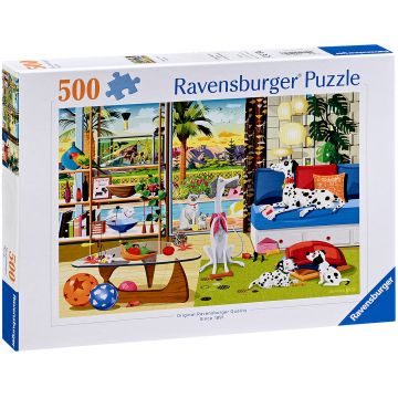 Puzzle Ravensburger din 500 de piese - Animalele de companie din Palm Springs
