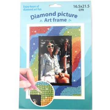 Ramă foto din carton Em Art - pentru lipire cu diamante (opțiunea 1), 16.5 x 21.5 cm