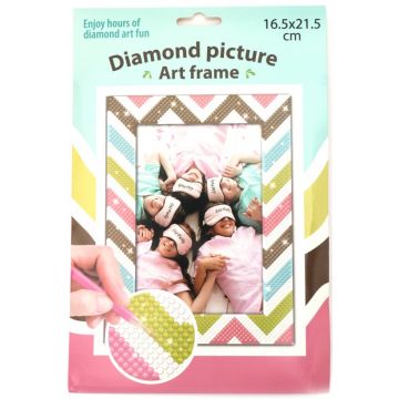 Ramă foto din carton Em Art - pentru lipire cu diamante (opțiunea 2), 16.5 x 21.5 cm