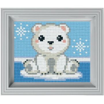 Set creativ cu cadru și pixeli Pixelhobby - Urs polar, Pixel Classic