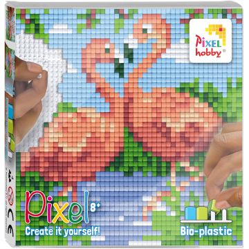 Set creativ cu pixeli Pixelhobby - Flamingo, Pixel Classic
