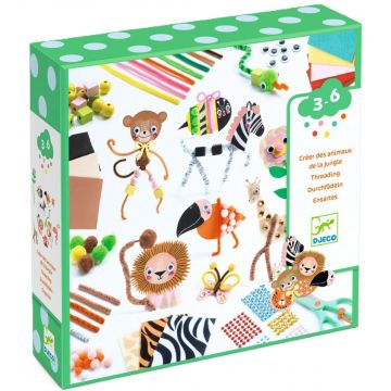 Set creativ  Djeco - Creați animale din junglă