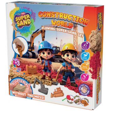 Set de joacă Play-Toys - Nisip de joacă, Mașini de construcții