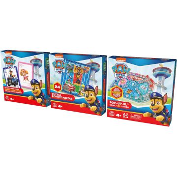 Set de jocuri de masă Spin Master: Paw Patrol Bundle - Jumbo Cards, Pop-Up Game, Puzzle