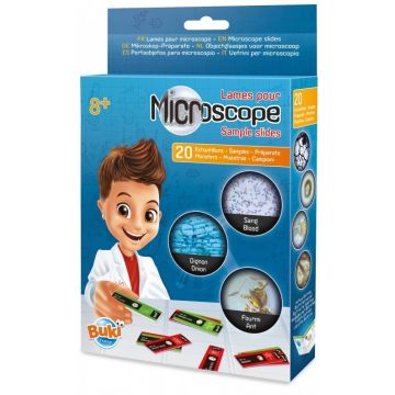 Set de știință Buki France - Lame microscopice cu probe, 20 de bucăți