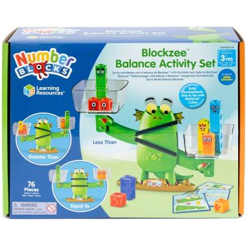 Set educațional Learning Resources - Cântar de echilibru Numberblocks, 76 de piese
